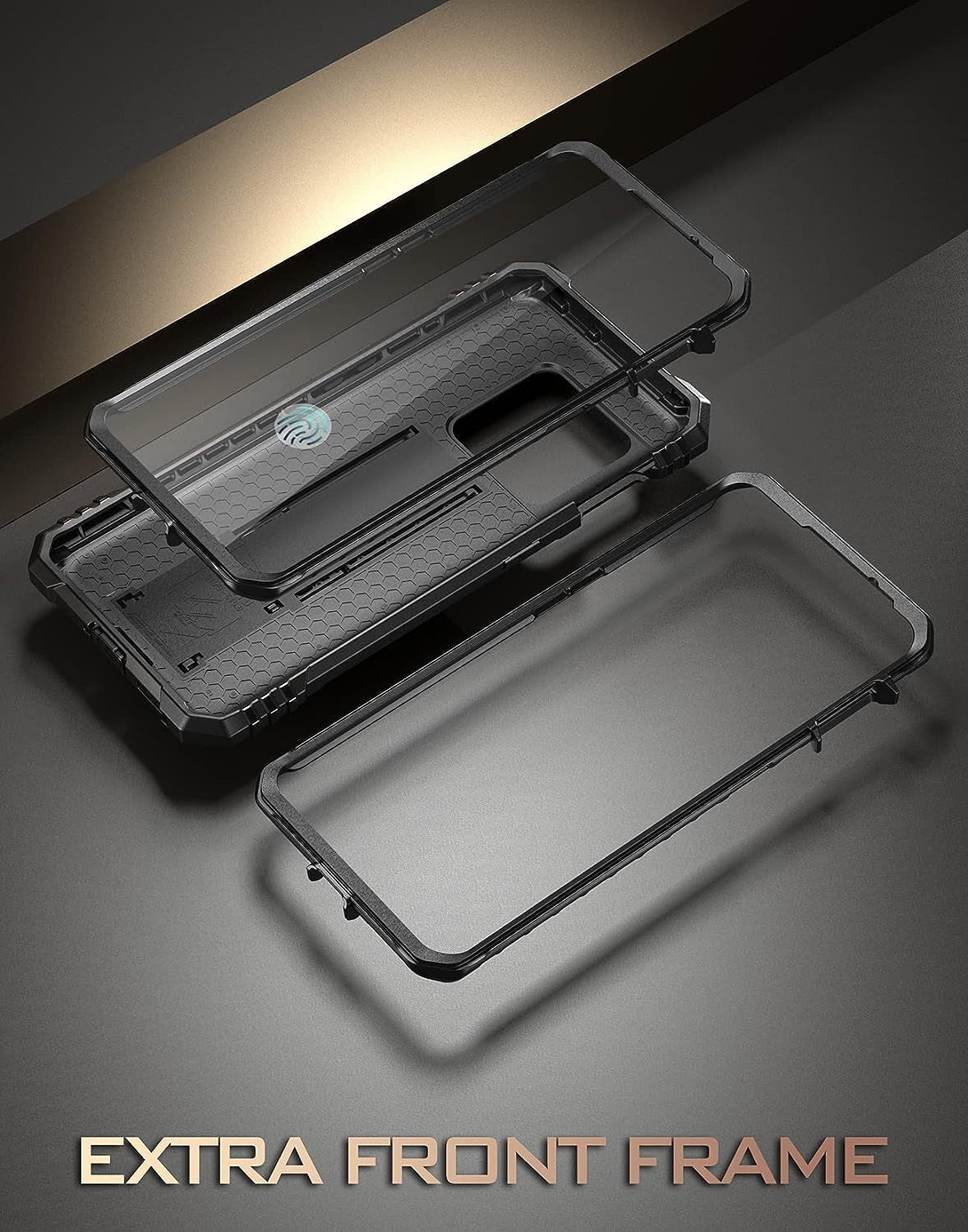 Poetic Revolution Case for Oneplus 10 Pro 5G, Built-In Screen Protector Work with Fingerprint ID, Full Body Rugged Shockproof Protective Cover Case with Kickstand, Black  Poetic   