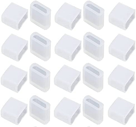 LAMPVPATH 20 Pcs Micro USB Male Port Plug, Micro USB Male anti Dust Cover Plug Protector Stopper Cap-White  LampVPath   