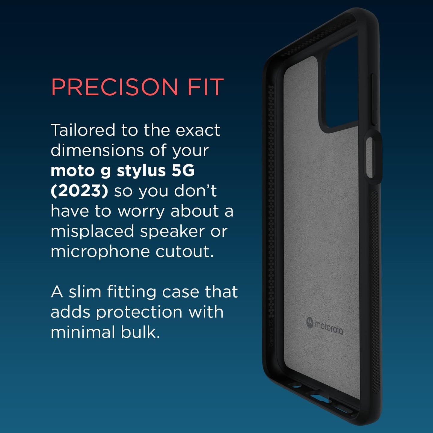 Motorola Moto G Stylus 5G (2023) Textured Protective Case- Black - Precision Fit Shock Absorbing Cases for Enhanced Phone Grip, Style, Drop Protection for Your Moto G Stylus 5G 2023  Salom America Company   