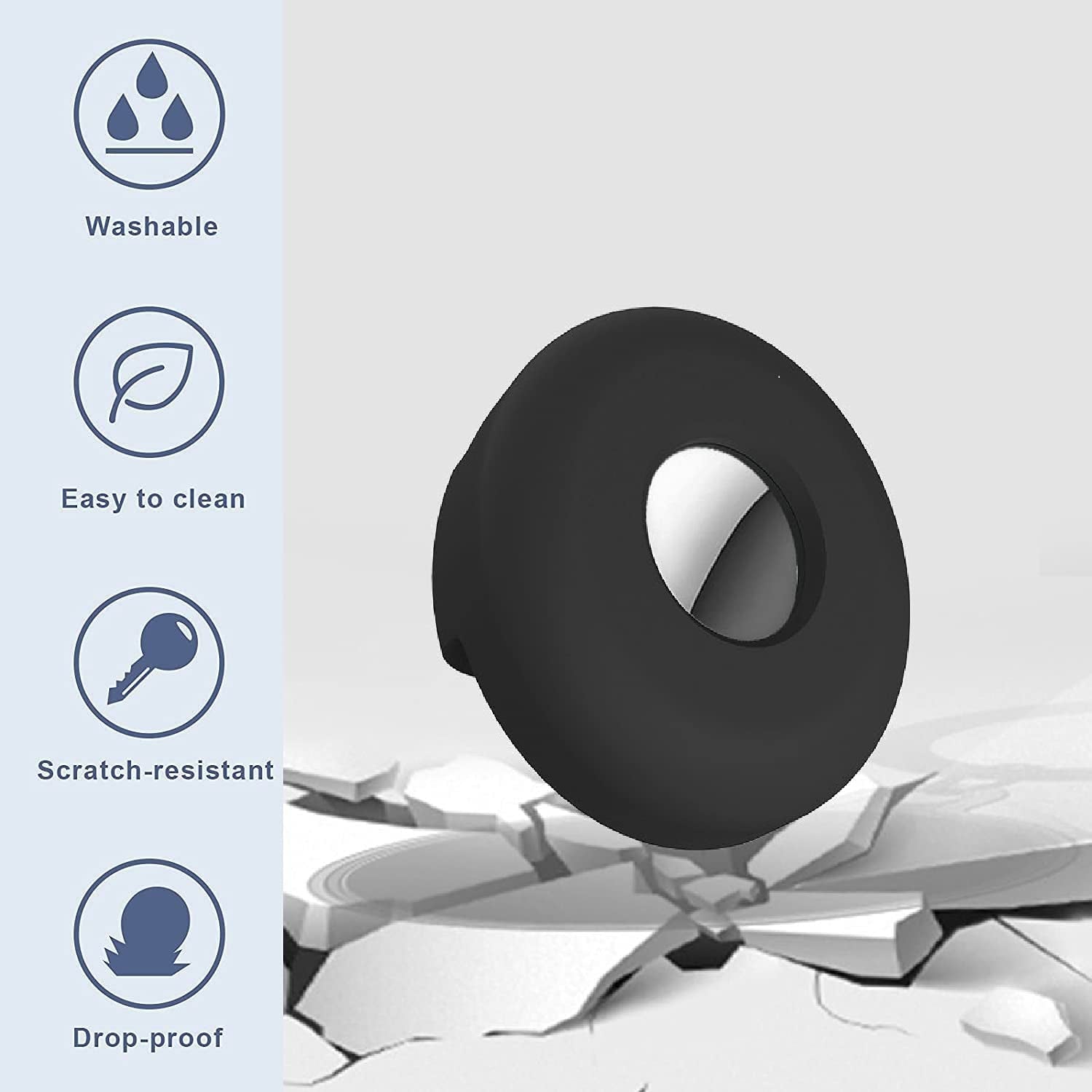 Dog Collar Holder for Apple Airtag 2 Pack , Anti-Lost Airtag Silicone Dog Collar Cat Pet Loop Holder ,Compatible with Pet Collars Loop&Backpack Airtag Accessories (Pink & Purple) 1  N\C   