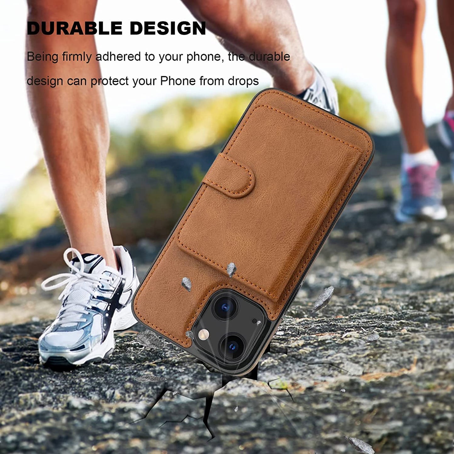 Bocasal Wallet Case for Iphone 13 Compatible with Magsafe Magnetic RFID Blocking Detachable Premium PU Leather Flip Case with Card Slots Holder Kickstand Wireless Charging 6.1 Inch (Brown)  Bocasal   