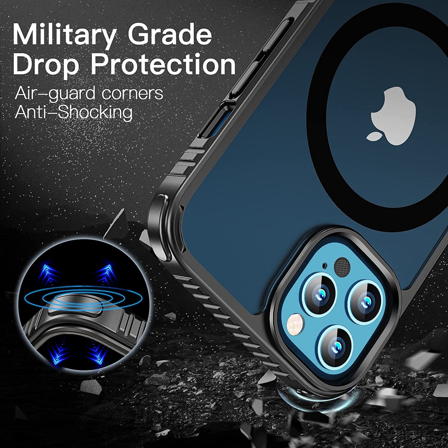 Xiwxi Magnetic Case for Iphone 14 Case,With [2 Screen Protectors+2 Camera Lens Protectors] [Ultra Slim] [Non-Slip][Ultra Shockproof] Matte Design Compatible with Magsafe-Black  xiwxi   