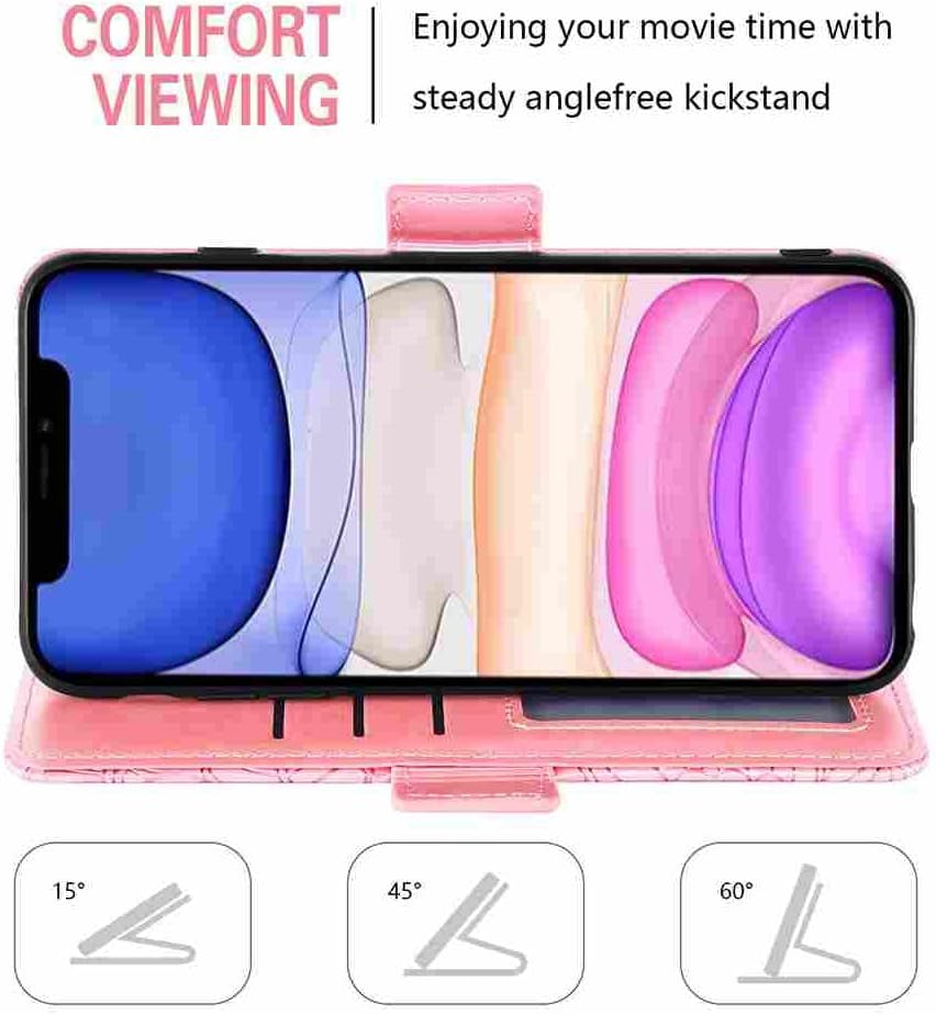 DIIGON Phone Cover Folio Wallet Case for LG V30, Premium PU Leather Slim Fit Cover for LG V30, 1 Photo Frame Slot, Prevent Dirt, Pink  DIIGON   