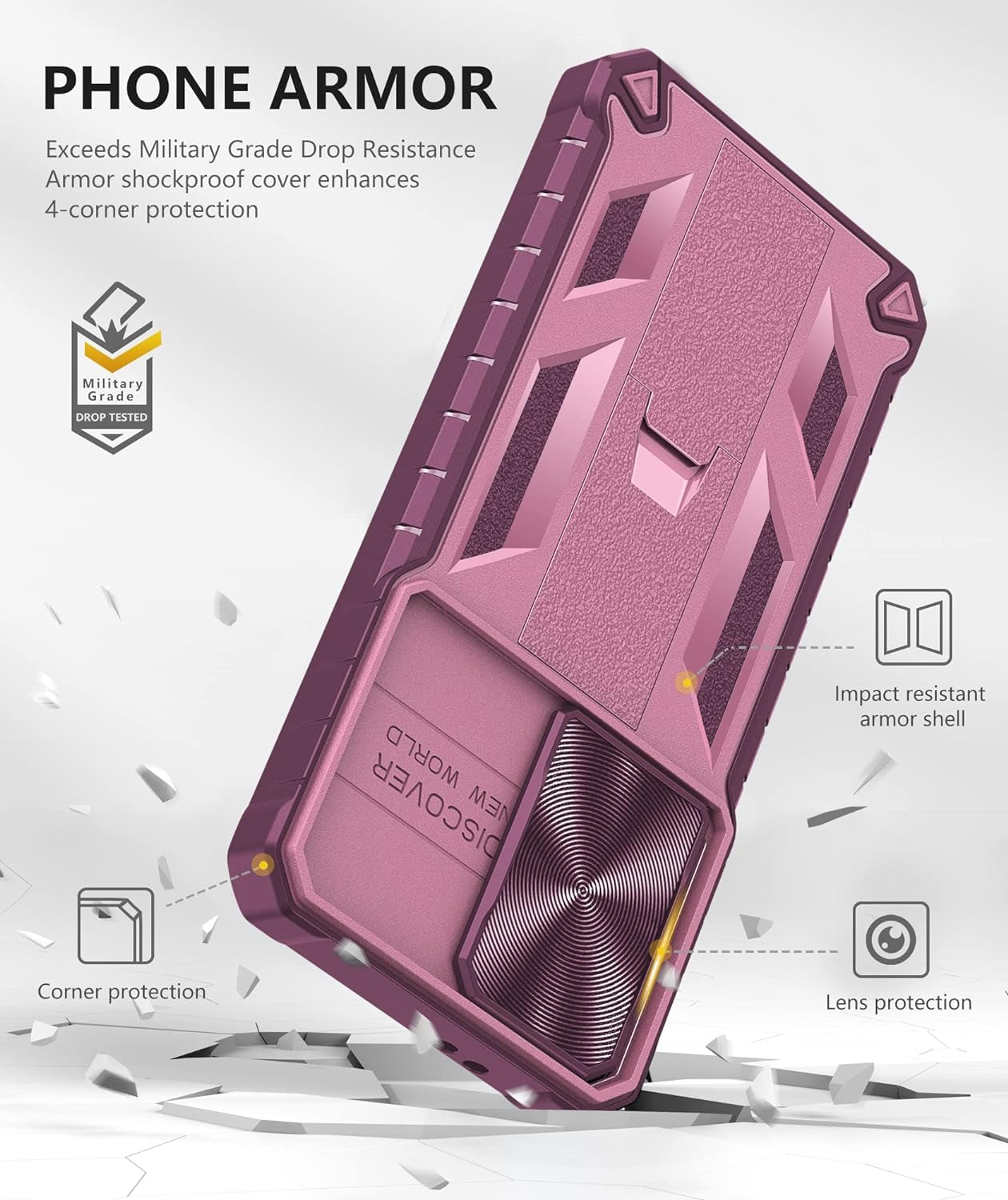 Soios for Samsung Galaxy S21 5G Case(𝙉𝙊𝙏 𝙛𝙤𝙧 𝙋𝙡𝙪𝙨 𝙎𝟮𝟭+ 𝙤𝙧 𝙐𝙡𝙩𝙧𝙖): Galaxy S21 5G 6.2" Case with Kickstand | Heavy Duty Protection Phone Cover | Durable Protective Shockproof Case  SOiOS   