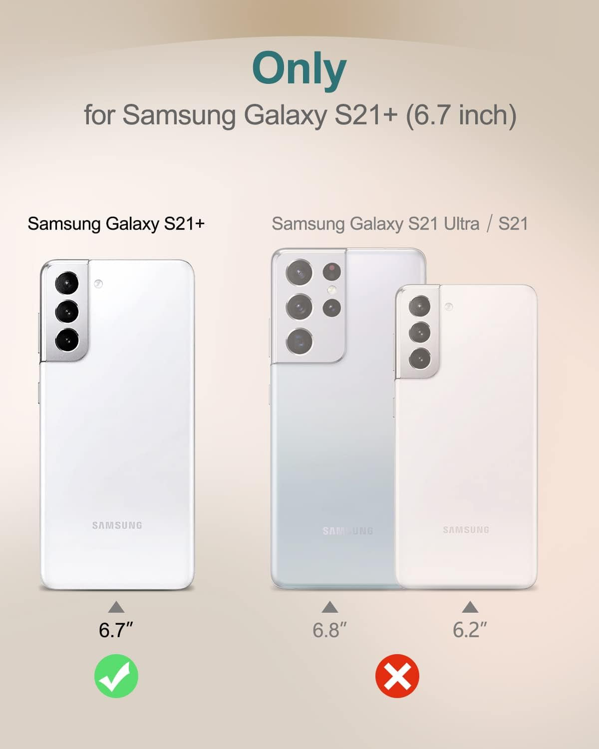 SURITCH for Samsung Galaxy S21+ plus Clear Case 6.7" (Only), [Built-In Screen Protector] Full Body Protective Hard Shell+Soft TPU Phone Case for Samsung S21 plus -(Green Edge)  SURITCH   