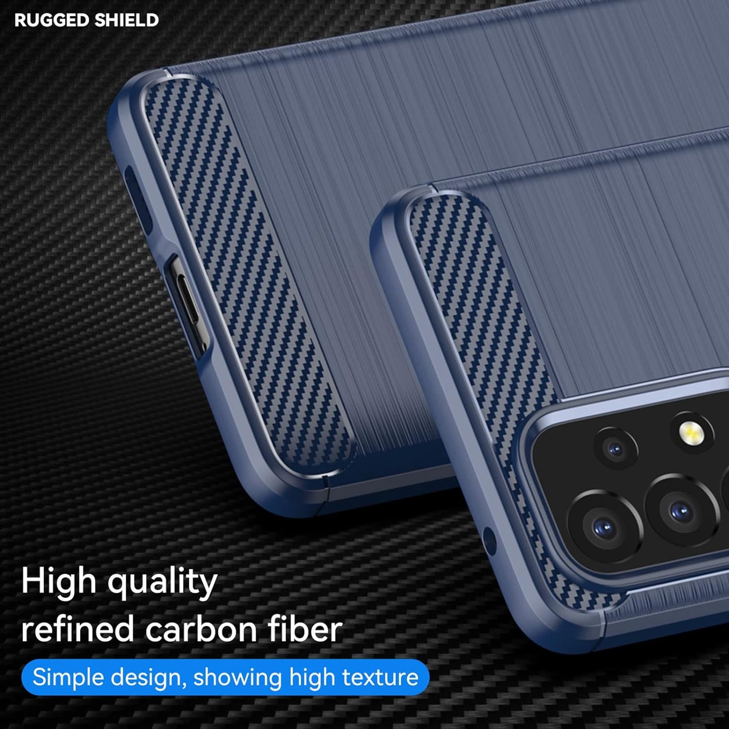 M MAIKEZI Samsung A53 5G Case,Galaxy A53 5G Case,With HD Screen Protector, Fashion Shock-Absorption Flexible TPU Bumper Soft Rubber Protective Case Cove for Samsung Galaxy A53 5G (Navy Brushed TPU)  JINZHI Inc   