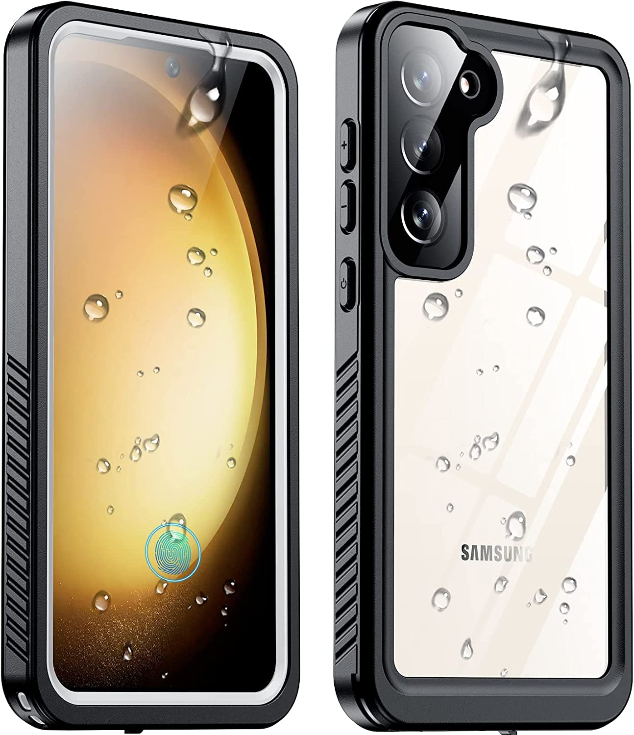 Temdan [Heavy Shockproof for Samsung Galaxy S22 Ultra Case,With 2 Pack [Soft Screen Protector + Camera Lens Protector] [Military Grade Drop Protection] Tough Rugged Full-Body Protection Phone Case Red  Temdan White Samsung Galaxy S23 