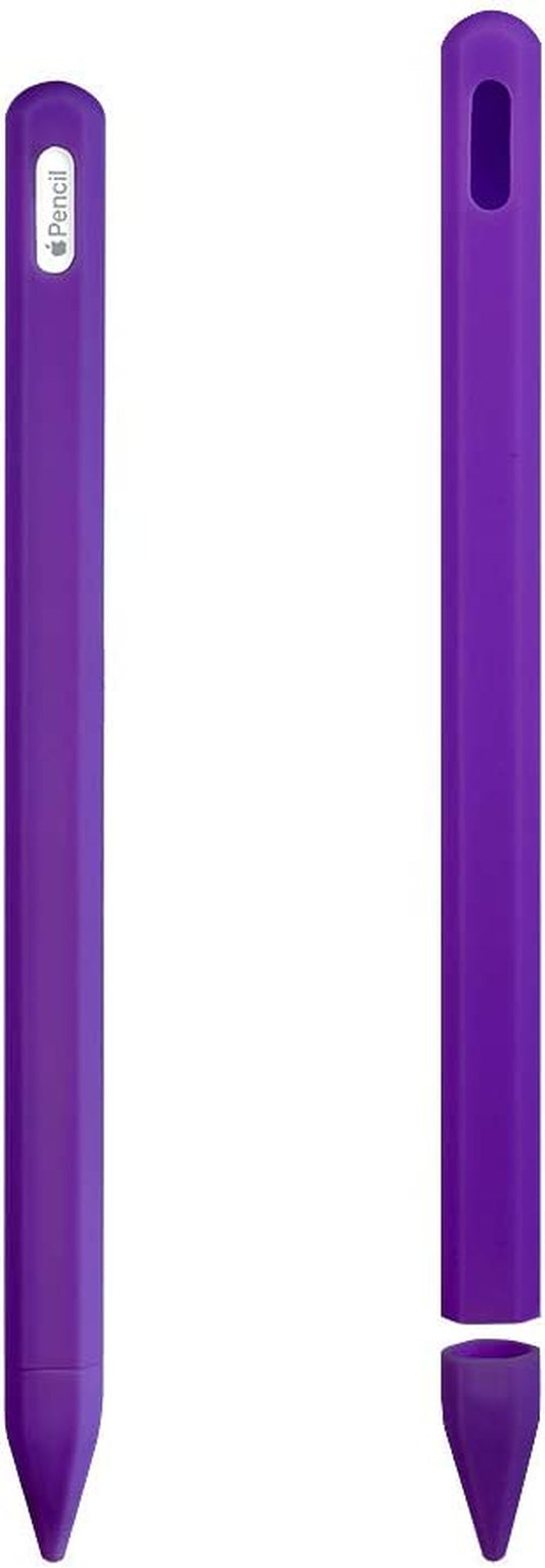 ZALU Compatible with Apple Pencil (2Nd Generation), Fully Protection Silicone Case Sleeve Holder Grip + Nib Cover (Purple)  ZALUJMUS   