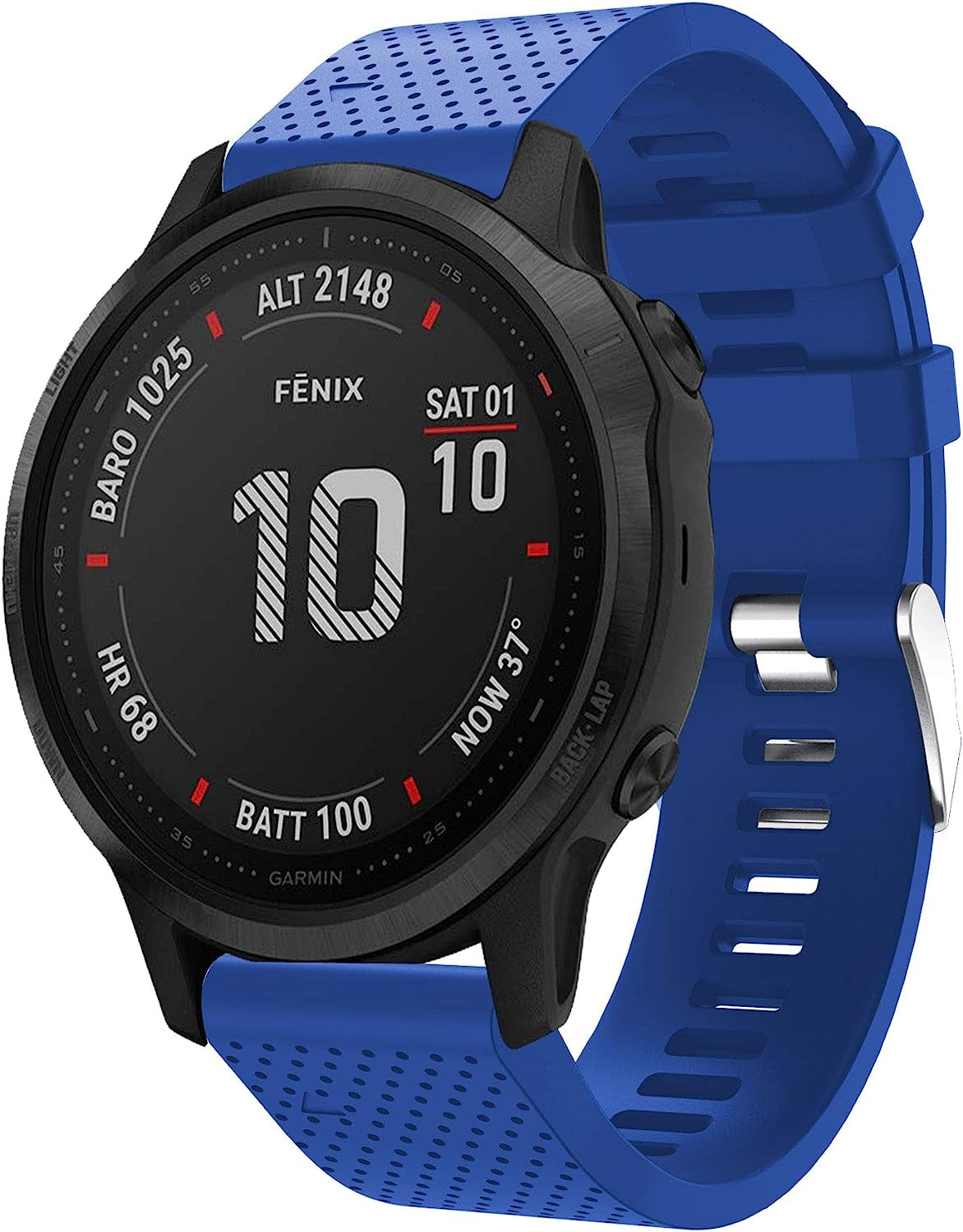 Fit for Garmin Fenix 6S Pro Watch Bands, Fenix 6S Sapphire Quick Fit 20 Watch Band Silicone Replacement Straps Accessory Band Wristbands Fit for Garmin Fenix 5S plus for Women Men (Black)  XHNee Blue  