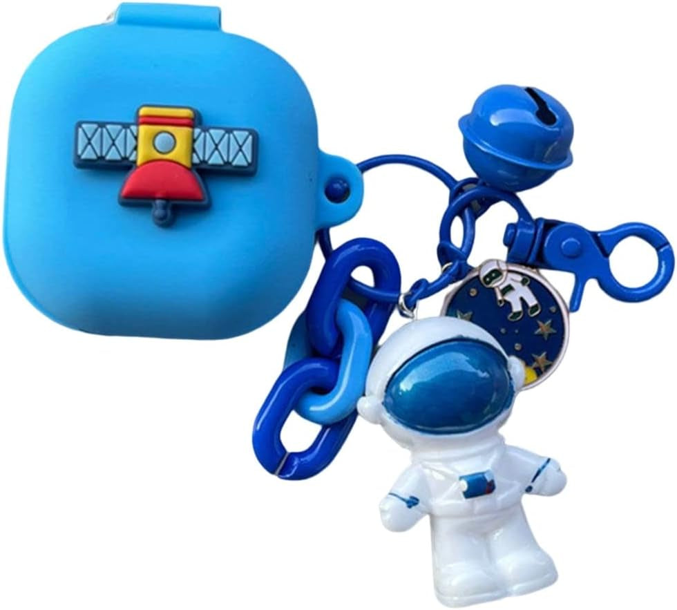 SKPY Cases for Samsung Galaxy Buds2 Pro/Buds 2/Buds Pro/Buds Live with Pendant, Cute Silicone Astronaut Cartoon Shockproof Cover for Girls Boys  SKPY   