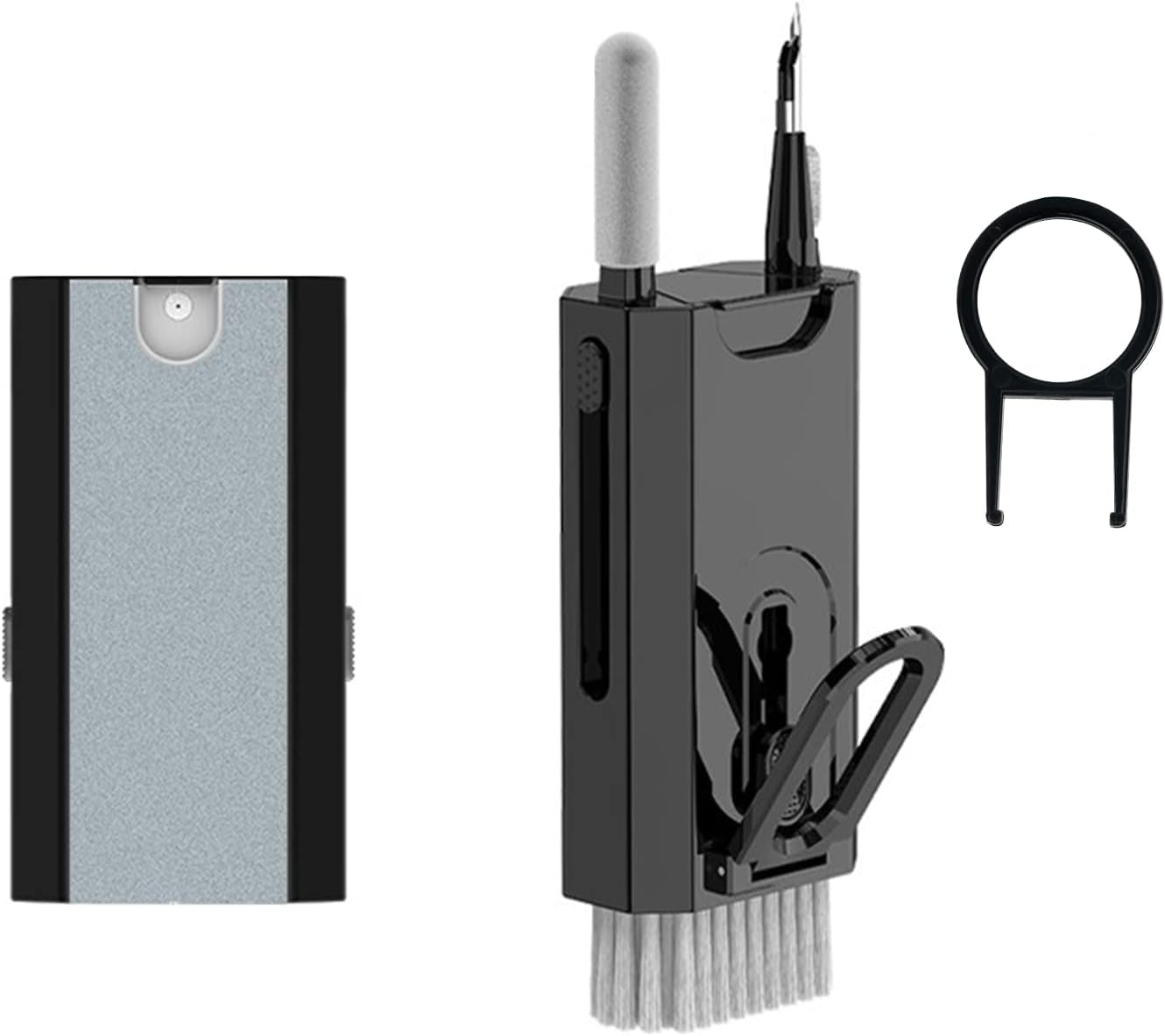 8 in 1 Cleaner Kit for Airpods Earbuds - Keyboard Cleaning Kit, Keyboard Cleaner, Laptop Screen Cleaner with Cloth, Electronic Cleaner for Airpods Pro/Laptop/Phone/Computer/Screen （Black）  FLORA GUARD   