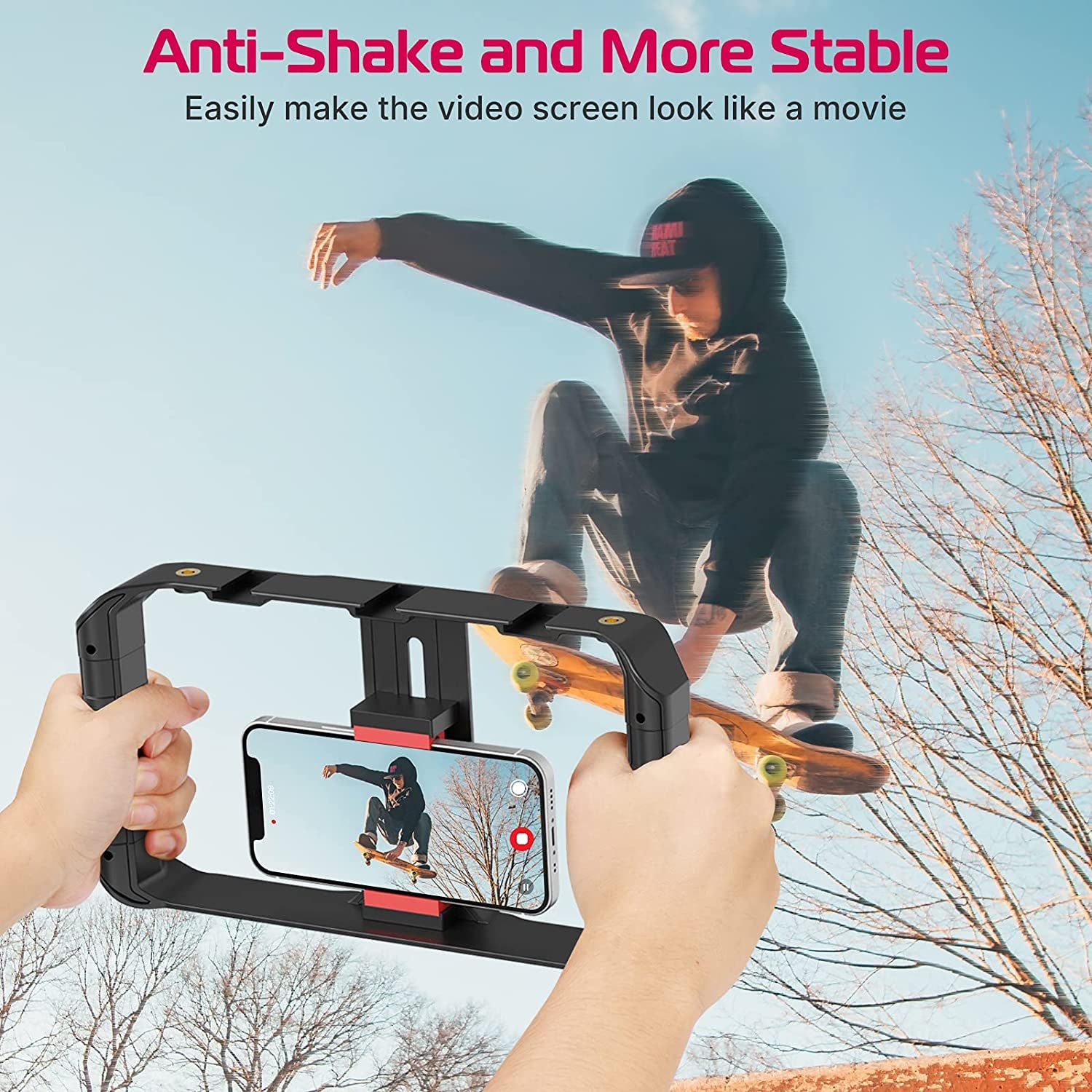 ULANZI U Rig Pro Smartphone Video Rig, Filmmaking Vlogging Case, Phone Video Stabilizer Grip Tripod Mount for Videomaker Film-Maker Video-Grapher with Cold Shoe Mount for Iphone Samsung and More  Ulanzi   