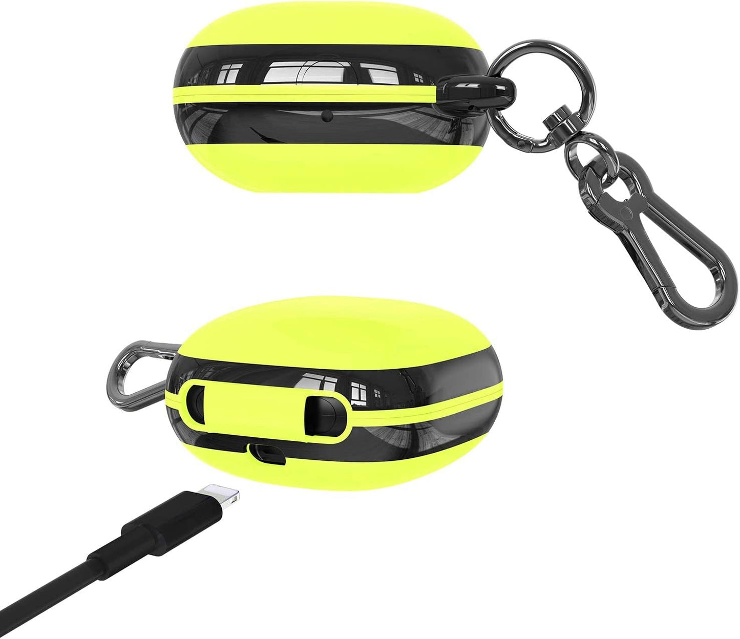 ANKASI Compatible Powerbeats Pro Case Cover,Full Protective Shockproof Anti-Slip Silicone Case for Beats Powerbeats Pro 2019(Black Edge+Yellow)  ANKASI   