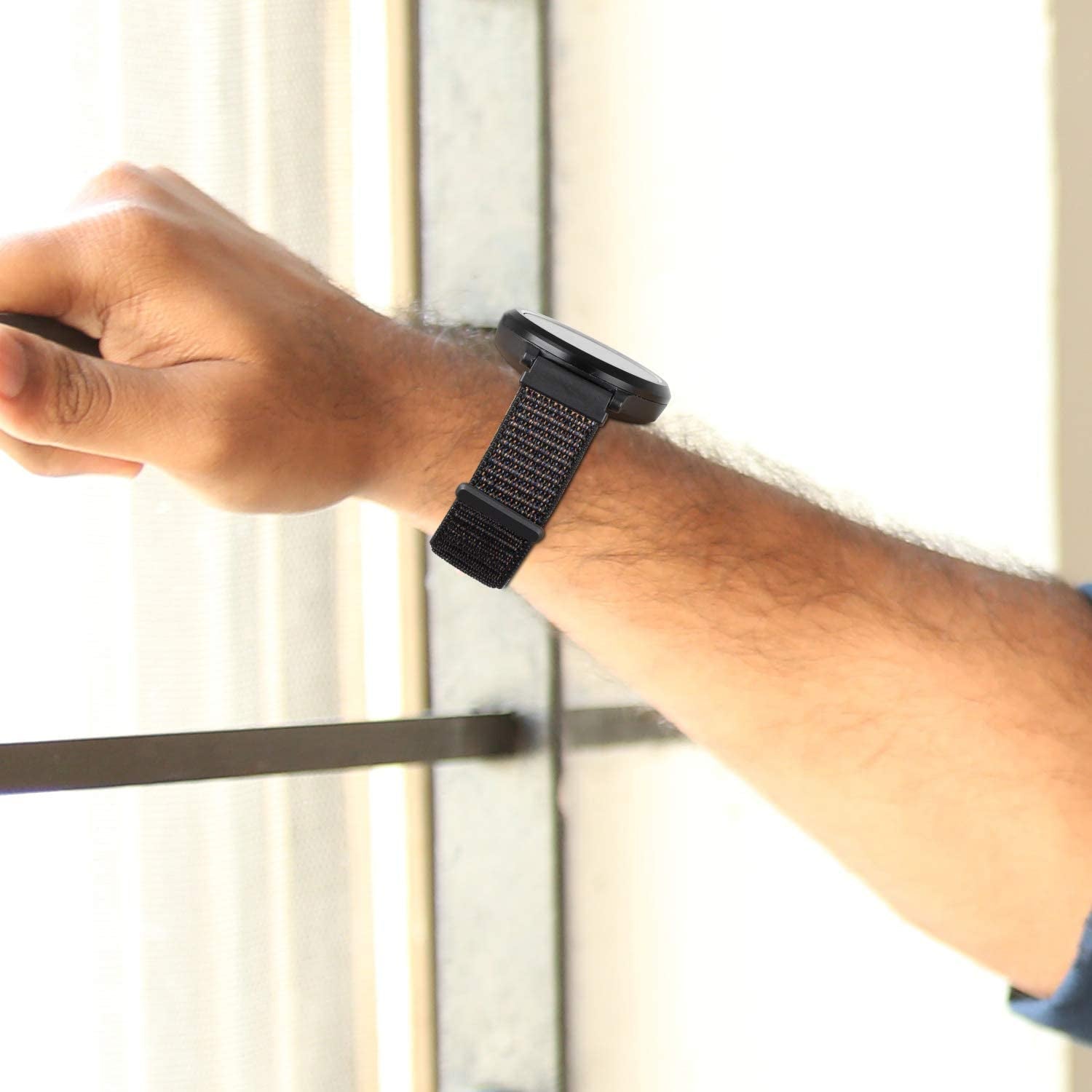 Morsey 22Mm Soft Nylon Watch Bands Compatible for Samsung Galaxy Watch 46Mm/Watch 3 45Mm/Gear S3 Frontier/Classic, Sport Strap Wristband Replacement Bracelet for Women Men (Black)  Morsey   