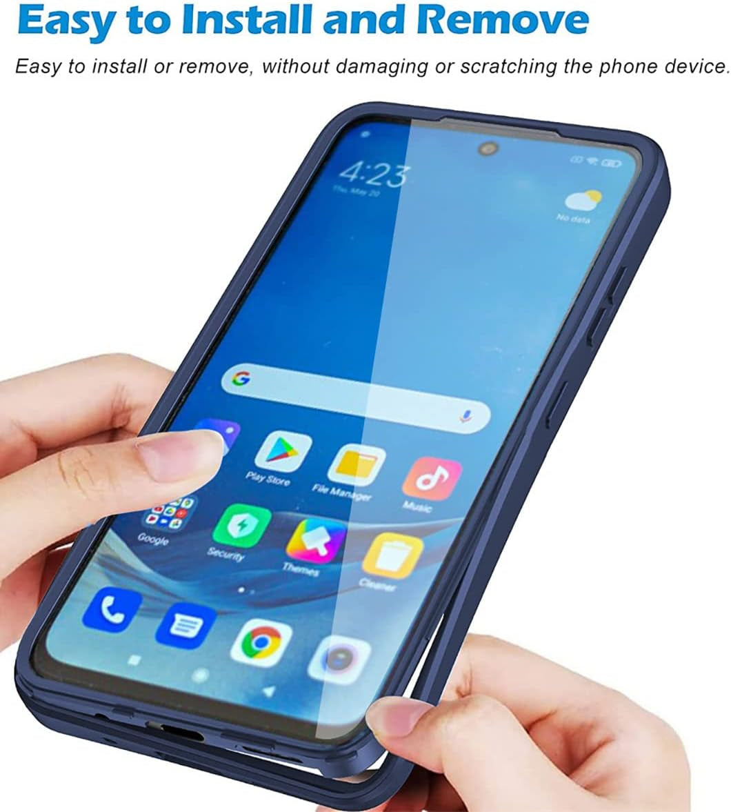 Ysnzaq Full Surround Clear Phone Case for Xiaomi Redmi 10A /Redmi 9C, Soft TPU Screen Shockproof Protection with Wireless Charging Phone Cover for Xiaomi Redmi 10A /Redmi 9C QB Black  Ysnzaq   