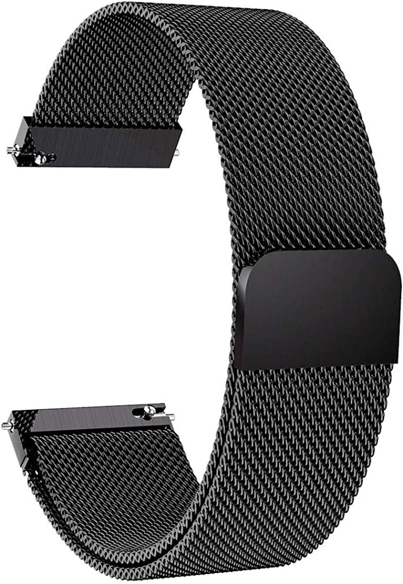 Stan Lee Watch Band Compatible with Samsung Galaxy Watch (46Mm), 22Mm Stainless Steel Magnetic Mesh Watch Band Quick Release Strap for Samsung Gear S3 Classic/Frontier  Stan Lee 2-Black  