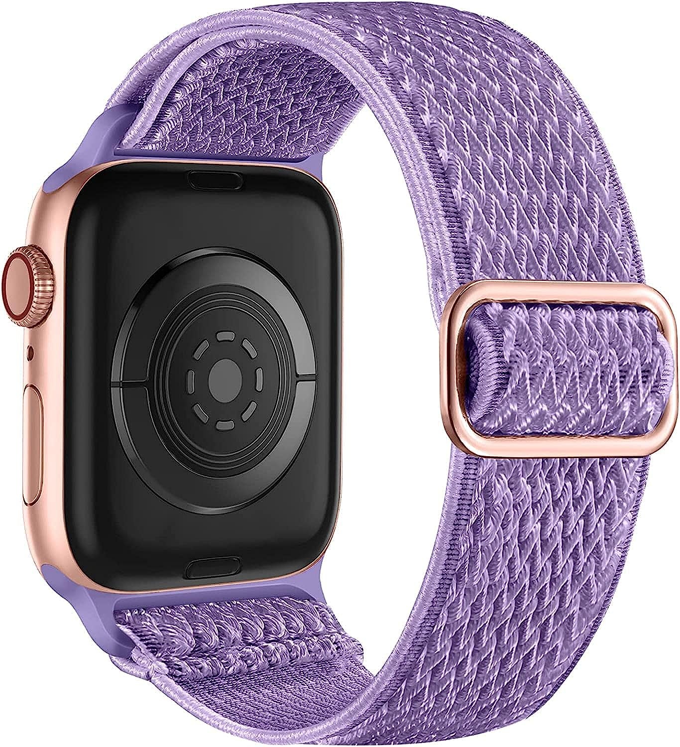 Lerobo Elastic Bands Compatible with Apple Watch Bands 44Mm 42Mm 38Mm 40Mm,Stretchy Solo Loop Soft Nylon Strap Replacement Band for Iwatch/Apple Watch SE Series 6,Series 3,Series 5 4 3 2 1 Women Men  PJStore-US lilac 38mm/40mm/41mm 