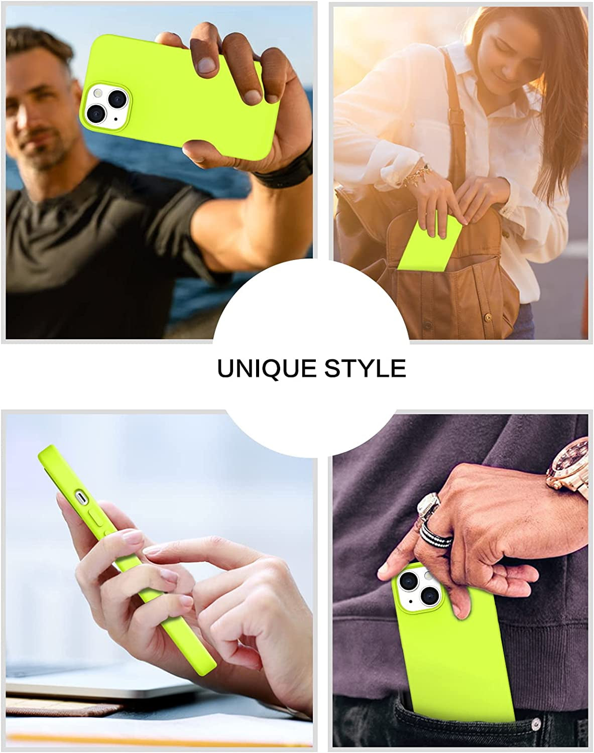 BENTOBEN Compatible with Iphone 14 Case, Liquid Silicone Gel Rubber Bumper Microfiber Lining Hard Back Shockproof Protective Phone Cover for Iphone 14 6.1",Hot Green  BENTOBEN   