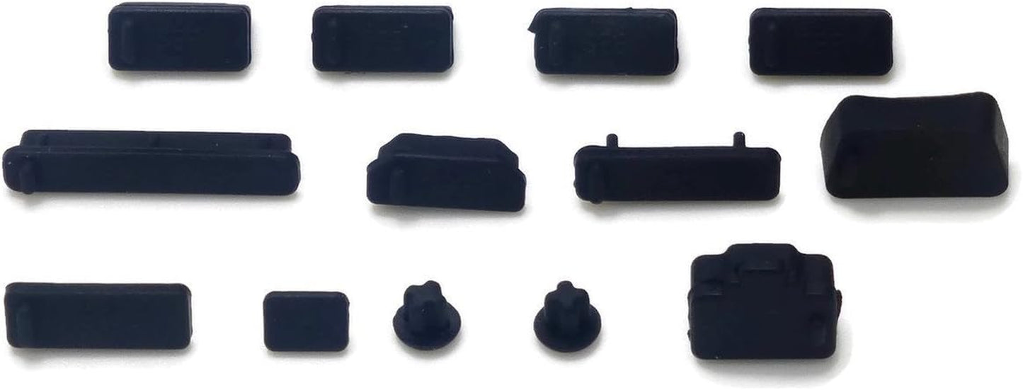 Portplugs - Dust Plugs for PC Laptops (13 Piece Set) - Protect Computer Ports from Dirt, Dust, and Splashes (Black)  PortPlugs   