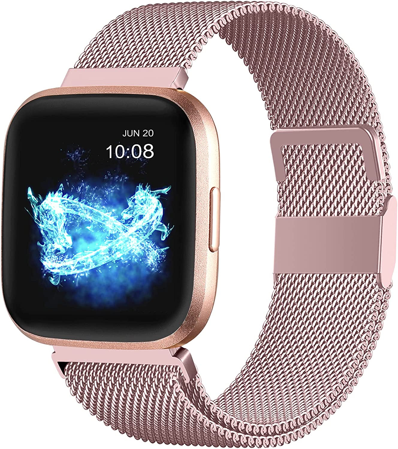 ZWGKKYGYH Compatible with Fitbit Versa 2 Bands for Women Men, Stainless Steel Metal Mesh Replacement Band Accessories Bracelet Strap with Magnet Lock for Fitbit Versa/Versa Lite SE…  ZWGKKYGYH   