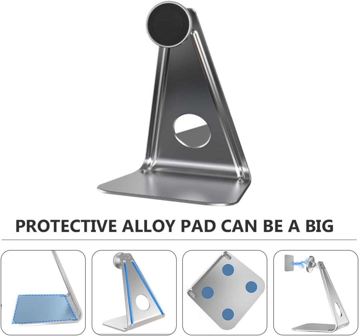 SOLUSTRE Tablet Holder Mount Clamp Aluminium Alloy Cell Laptop Suction Table Desk Holder Stents Accessories Dock Tablet Stand Cradle Multifunction Bracket Magnetic Clip Home Office Laptop Stand  SOLUSTRE   