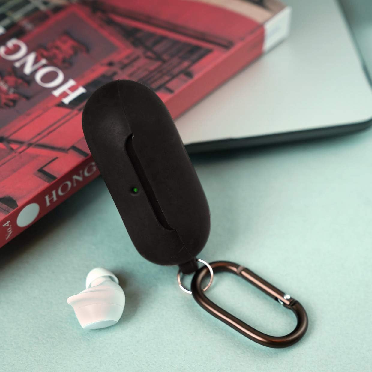 Elago Silicone Case Designed for Samsung Galaxy Buds plus Case (2020) / Galaxy Buds Case (2019) [Black] - Full Body Protection, Adhesive Gel Pad, Wireless Charging  elago   