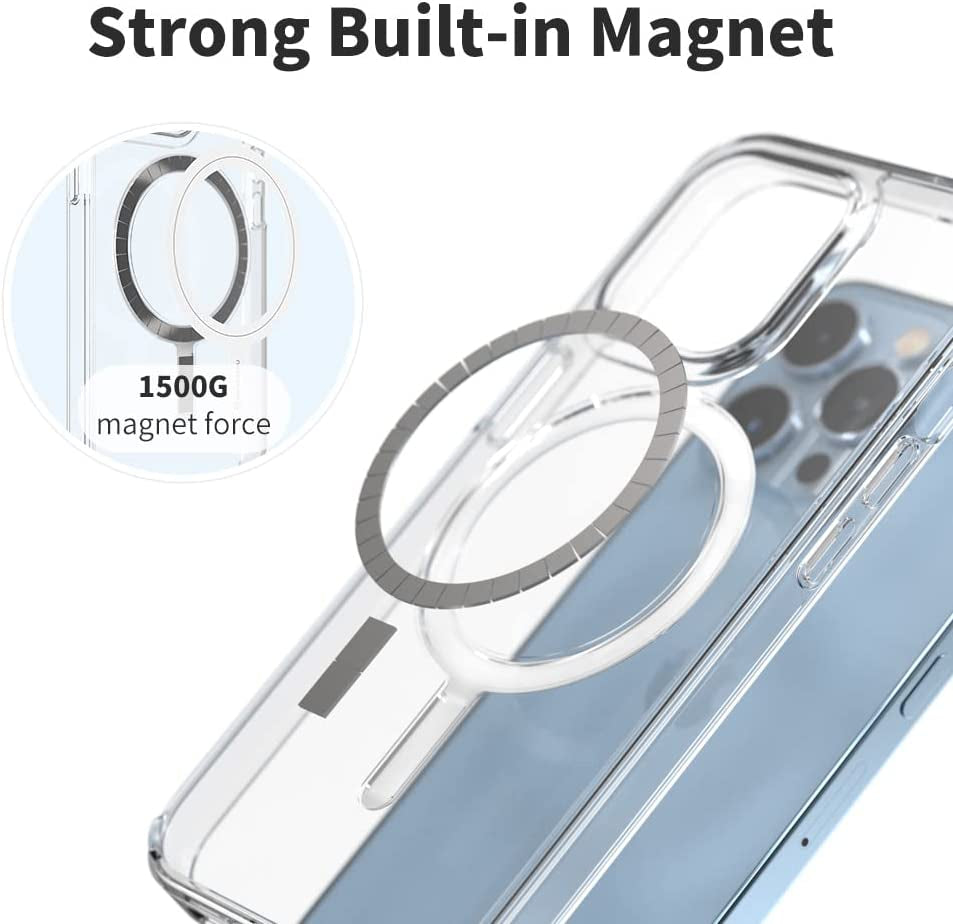 Sinjimoru Shockproof Iphone Case with Magsafe, PC & TPU Clear Phone Case for Iphone Case for Magsafe. M-Airclo for Iphone 14 Pro  Sinjimoru Co.Ltd   