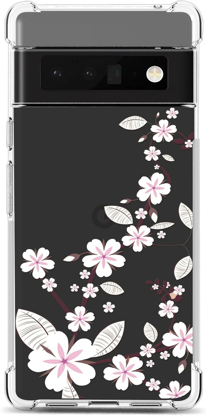 GREATRULY Floral Clear Case for Pixel 6 Pro for Women/Girls,Pretty Phone Cover for Google Pixel 6 Pro,Flower Design Slim Soft Transparent Drop Proof TPU Protective Silicone Bumper Shell,Fl-T  GREATRULY   