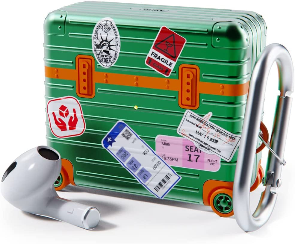 Miak Airpods 3 Case Cover, Protective Cover with Keychain ONLY for Apple Airpods 3Rd Generation, Supports Wireless Charging, Black  miak   