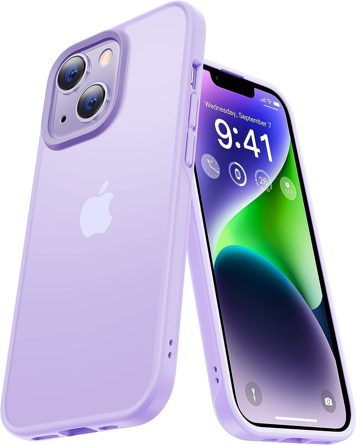 CASEKOO Kooshock for Iphone 14 plus Case Matte 6.7 Inch 2022,[10FT Military Drop Protection][ Anti-Scratch] Protective Hard Back Translucent Shockproof Cover Non-Slip Bumper Slim Phone Cases, Purple  CASEKOO   