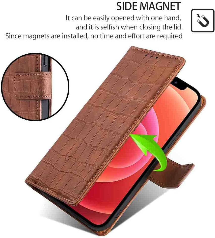 Mojiery Phone Cover Wallet Folio Case for LG V30, Premium PU Leather Slim Fit Cover for LG V30, 3 Card Slots, Good Design, Brown  MojieRy   