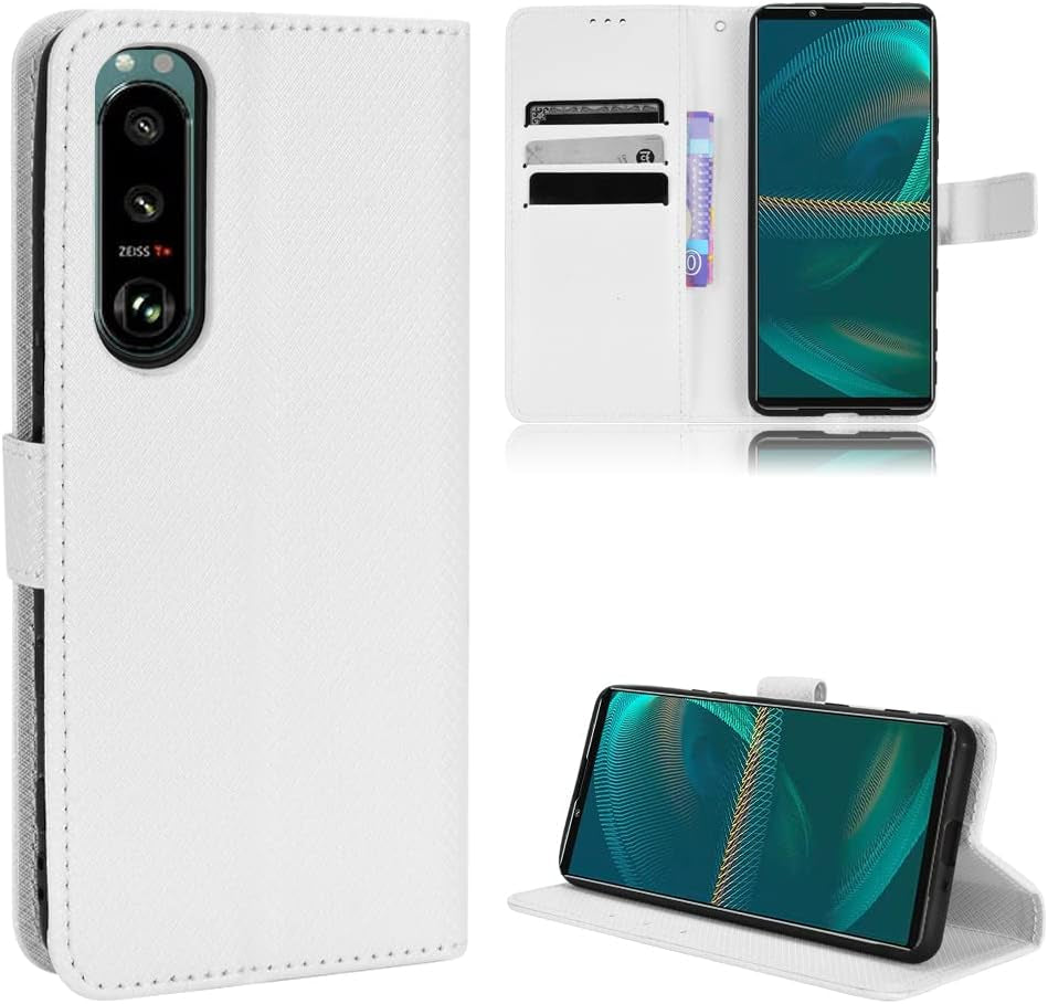 Phone Case for Sony Xperia 5 III, Leather Wallet Case for Sony Xperia 5 III Non-Slip PU Leather Cover, Flip Folio Book Phone Cover for Sony Xperia 5 III Case  Generic   