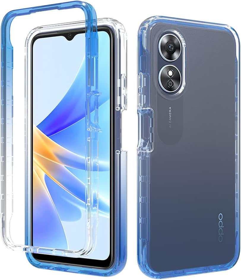 Pzwoxukhov Case for Redmi Note 12 Pro 5G Case Cover,Case for Xiaomi Poco X5 Pro High Transparency，Gradient Color,Anti-Drop Shock Absorption Case Black  Pzwoxukhov Blue Oppo A17 4G / Oppo A17K 