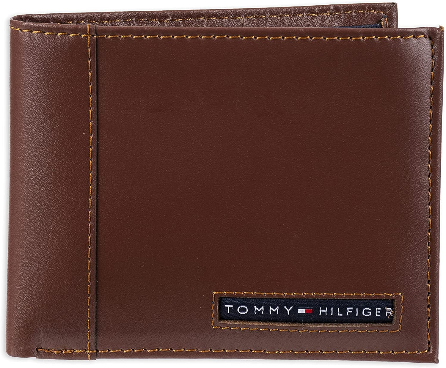 Tommy Hilfiger Men'S Genuine Leather Passcase Wallet with Multiple Card Slots  Tommy Hilfiger Men's Accessories Tan Beige One Size 
