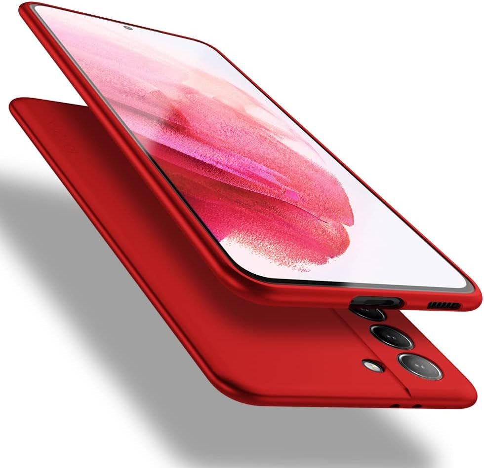 X-Level Samsung Galaxy S21 plus Case Clear Slim Fit Ultra-Thin Soft TPU Samsung S21 plus Mobile Phone Cover Anti-Slip Grip Phone Case for Galaxy S21 Plus  pipilu Red  