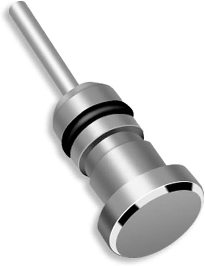 MOHALIKO anti Dust Plugs, Dust Port Covers, Earphone 3.5Mm AUX Jack Connector anti Dust Plug Card Removal Pin for Phone Black  MOHALIKO Grey  