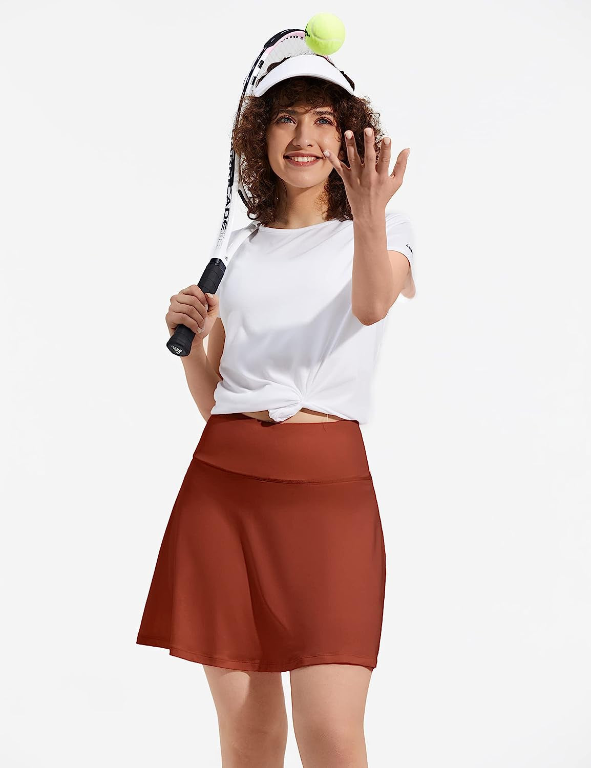 ZUTY 18" High Waisted Tennis Skirt for Women Skorts Skirts with Pockets Casual Modest Long Golf Athletic Running  ZUTY   