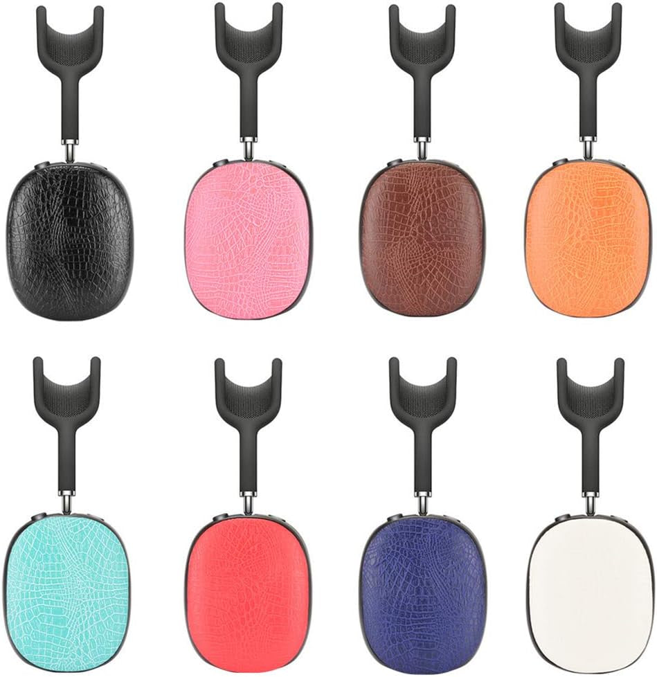 DAYJOY Leather Case Compatible with Airpods Max, Crocodile Pattern Leather Protective Case Cover for Airpods Max (Orange)  DAYJOY   