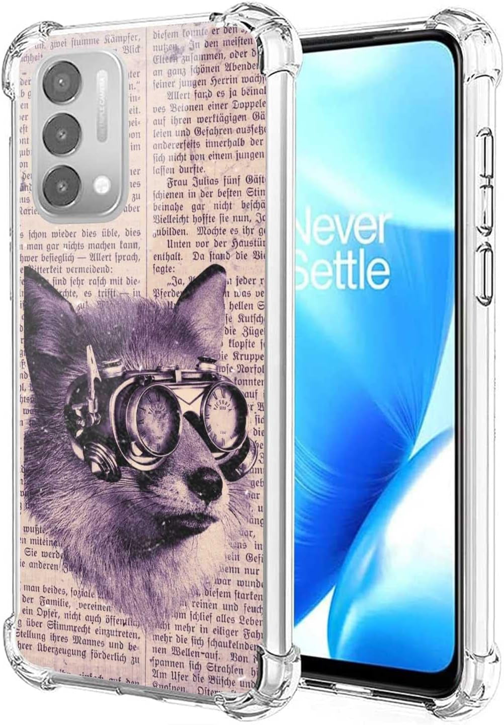 TOSIER Compatible with Oneplus Nord N200 5G/Oppo A93 5G Landscape Case,Aesthetic Mountain Landscape Forest Trees Deer Pattern for Oneplus Case Boys Girls,Soft TPU Case for Oneplus  TOSIER Retro Steampunk Oneplus Nord N200 5G 