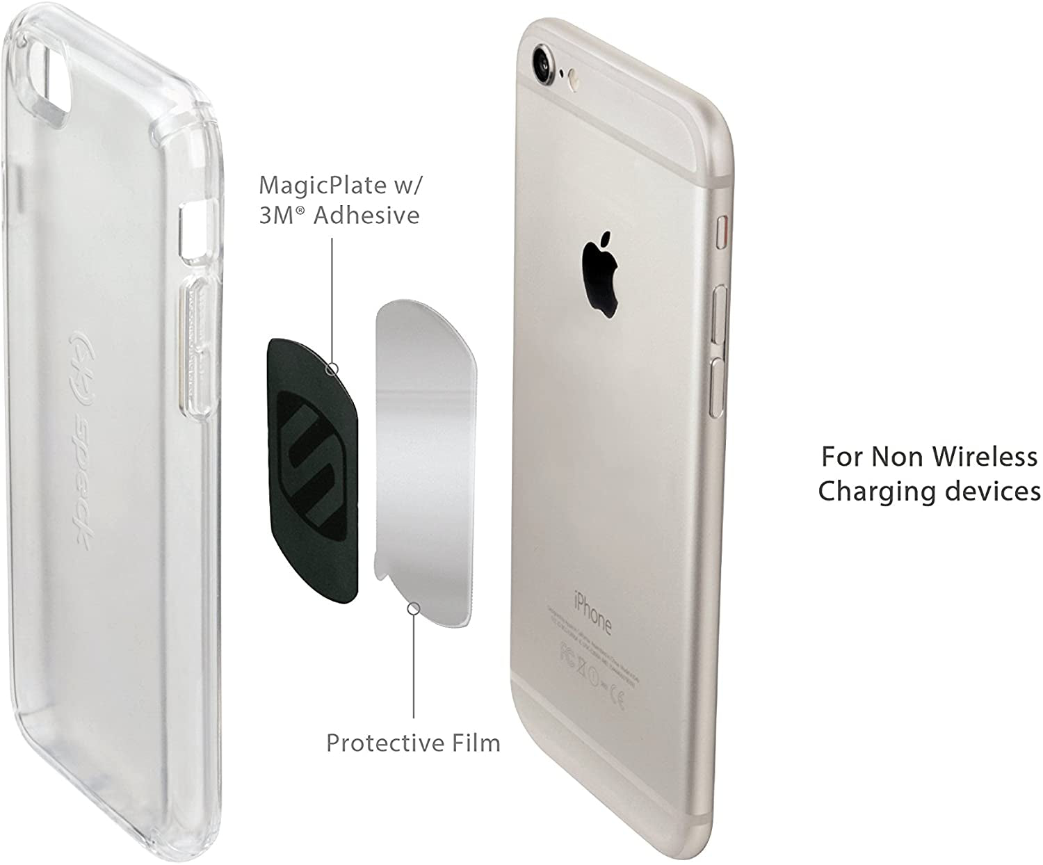 Scosche MAGRKI Magicmount Phone Replacement Plate Kit - for Magnetic Car Phone Mount Holder with Extra Strength Hold, Universal with All Devices, Black  Scosche   