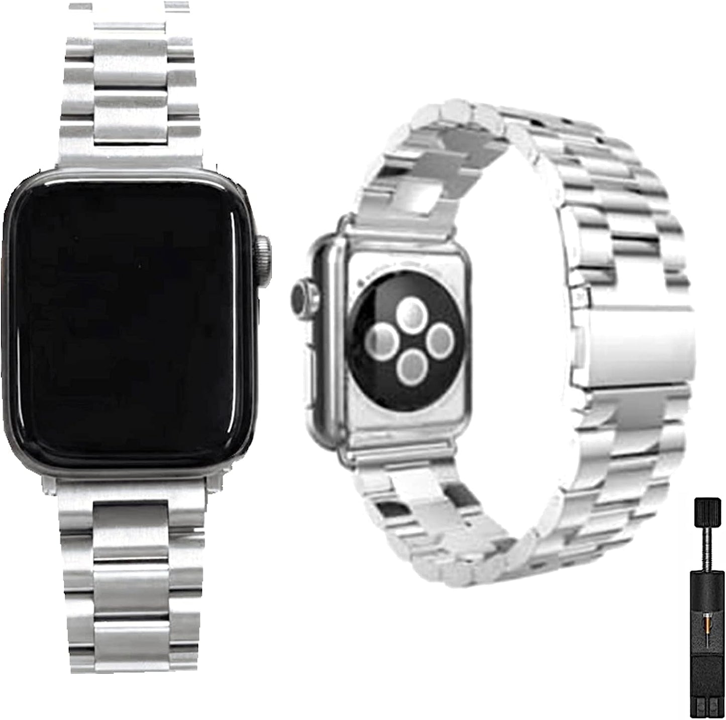 Sappheiros Compatible with Apple Watch Band 42Mm 44Mm 40Mm 38Mm Solid Stainless Steel Wristband Replacement for Iwatch Strap Series 6/5/4/3/2/1/SE for Men and Women  Sappheiros   