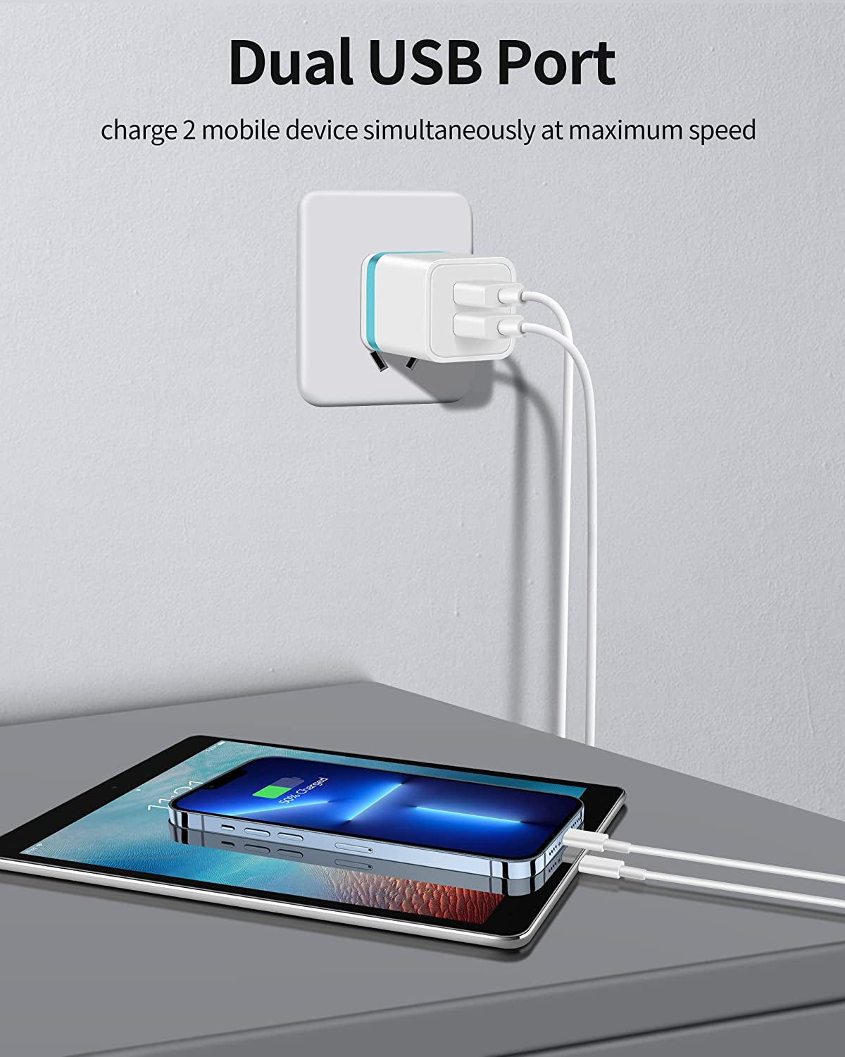 Iphone Charger [Apple Mfi Certified], ARCCRA 3-Pack 3FT 6FT 10FT Lightning Cable Data Sync Charging Cords with 2 X Dual Port USB Wall Charger Block Plug for Iphone 13 12 11 Pro Max XS XR X 8 7 6 Plus  SHENZHEN ZHONGHUI ELECTRONIC CO LTD.   