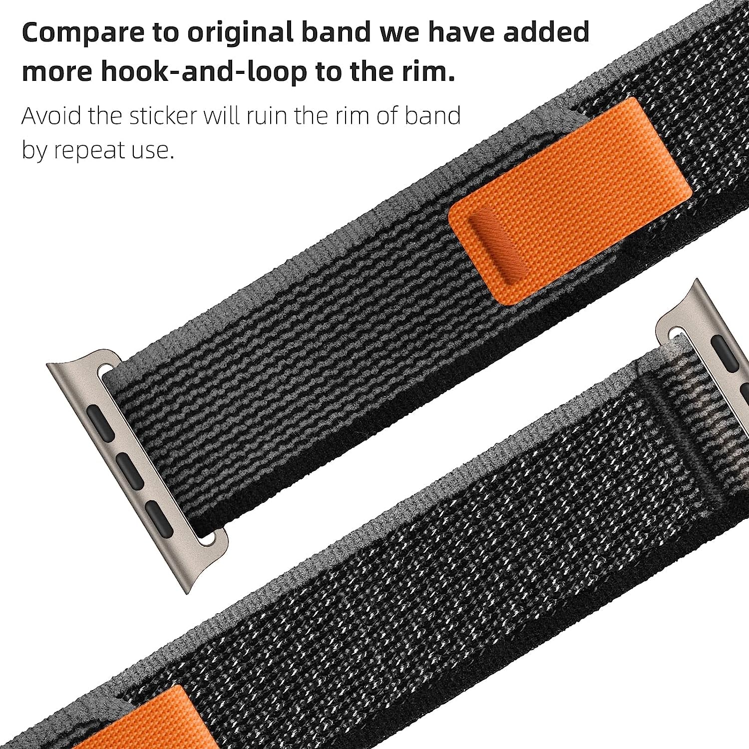 LEUNGLIK Trail Loop Compatible with Apple Watch Ultra 49Mm, Iwatch Series 8/7/6/SE/5/4 [45/44Mm], Series 3 [42Mm], Nylon Stretchy Braided Strap for Men Women - Metal Connectors  LEUNGLIK   