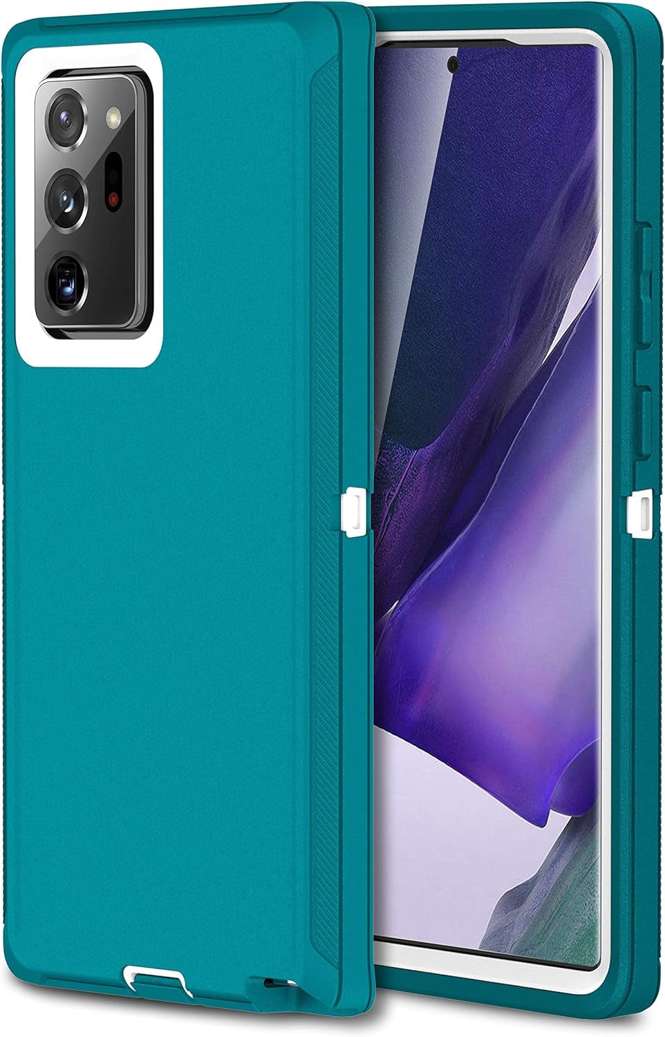 MXX Galaxy Note 20 Ultra Heavy Duty Case - 3 Layers, Rugged Rubber Shockproof Protection (Black)  MXx Accessories inc Tuscan Teal/White Galaxy Note 20 6.7 Inch 
