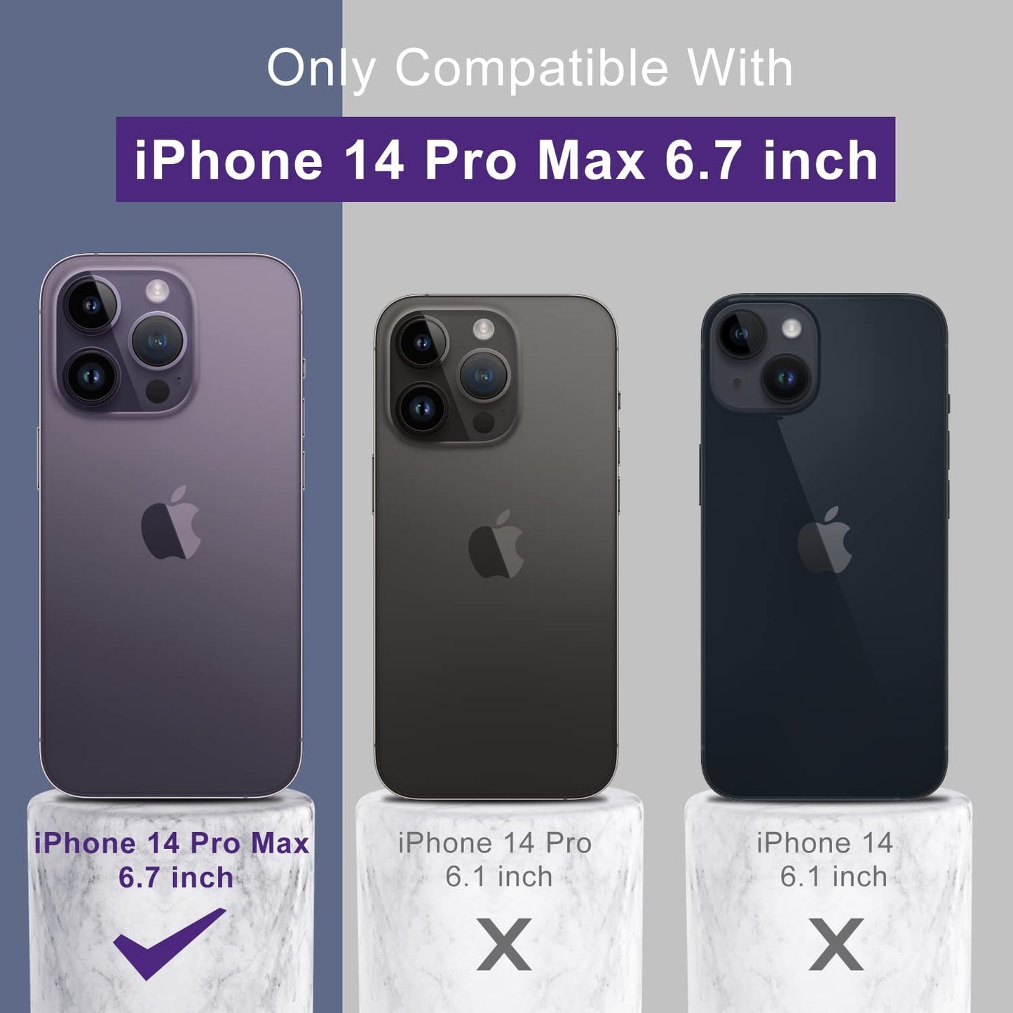 DEENAKIN Iphone 14 Pro Max Max Case with Screen Protector,Enhanced Camera Cover,16Ft Drop Tested Soft Silicone Gel Rubber,Slim Protective Phone Case for Iphone 14 Pro Max Max 6.7" Ash Grey  DEENAKIN   