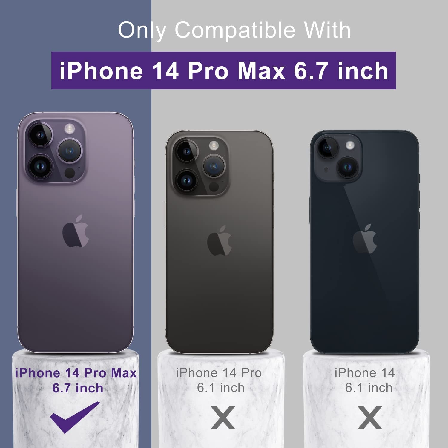 DEENAKIN Iphone 14 Pro Max Max Case with Screen Protector,Enhanced Camera Cover,16Ft Drop Tested Soft Silicone Gel Rubber,Slim Protective Phone Case for Iphone 14 Pro Max Max 6.7" Ash Grey  DEENAKIN   
