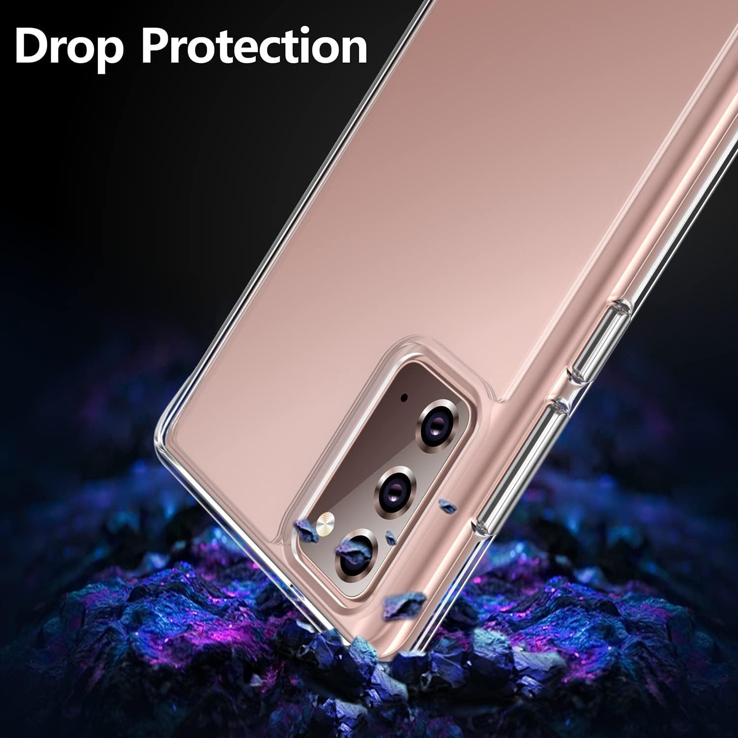 Rayboen Case for Galaxy Note 20 Crystal Clear Designed Non-Slip Shockproof Protection Phone Case, Hard PC Back Flexible TPU Slim Fit Light and Durable Cover for Samsung Galaxy Note 20 5G  Rayboen   