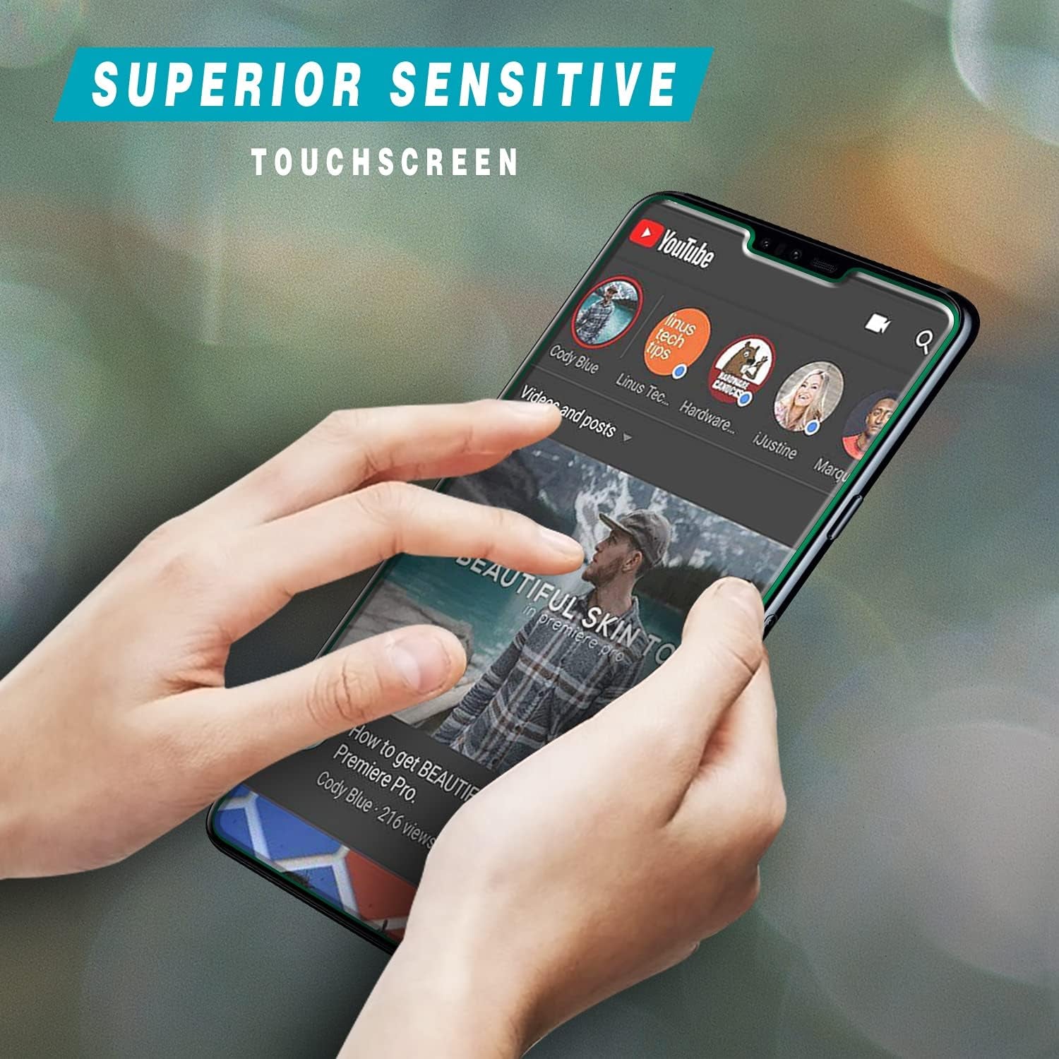 Hptech [2 Pack] Screen Protector for LG V40 Thinq, V50 Thinq Tempered Glass, Anti-Scratch, Bubble-Free, Case Friendly  HPTech   