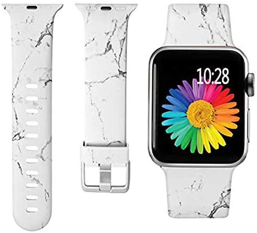 Laffav Compatible with Apple Watch Band 41Mm 40Mm 38Mm Iwatch SE & Ultra & Series 8/7/6/5/4/3/2/1 for Women Men, Sexy Leopard, S/M  Laffav White Marble 38/40/41MM M/L 