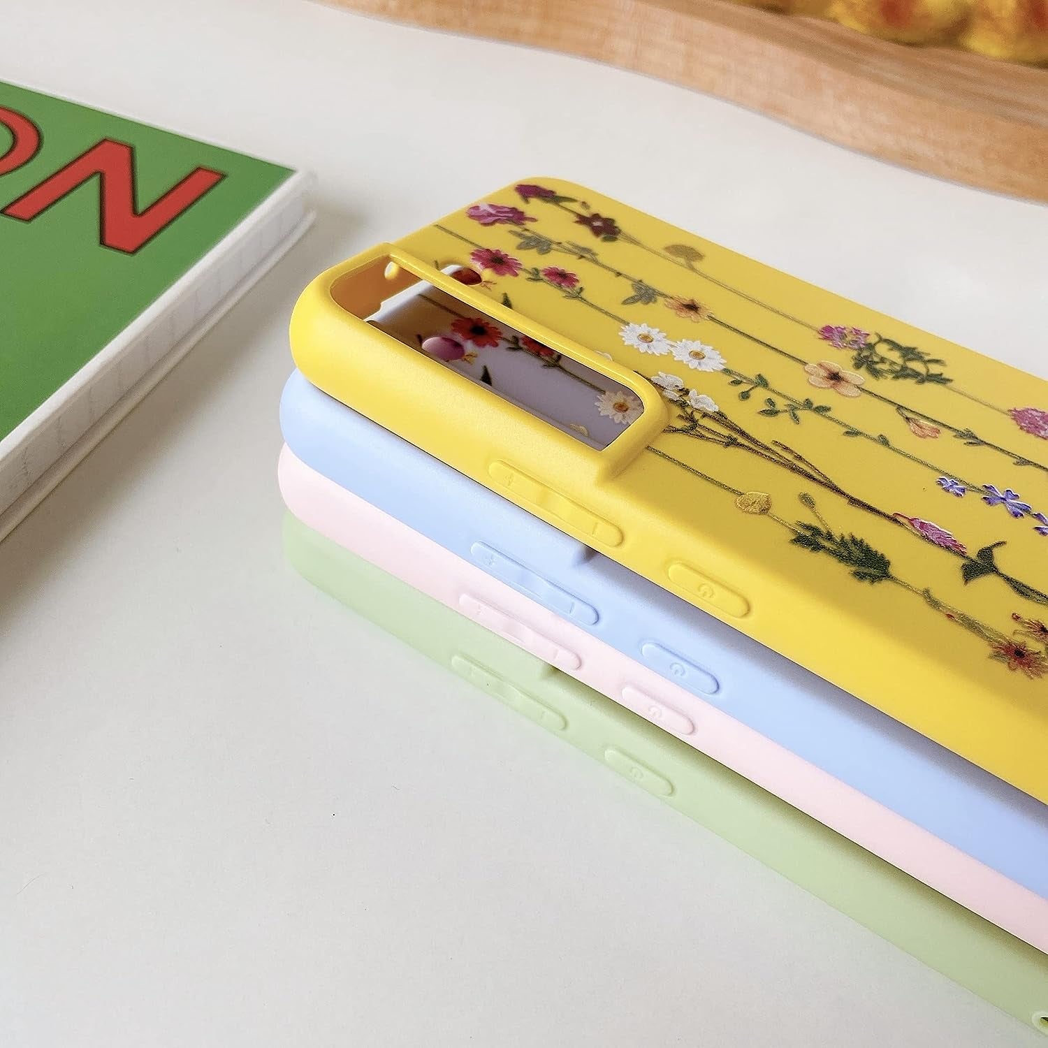 ZTOFERA Floral Case for Samsung Galaxy S21 plus 5G,Cute Flower Pattern Case for Girls Women,Flexible Silicone Protective Slim Shockproof Bumper Phone Cover for Samsung Galaxy S21 Plus,Green  ZTOFERA   